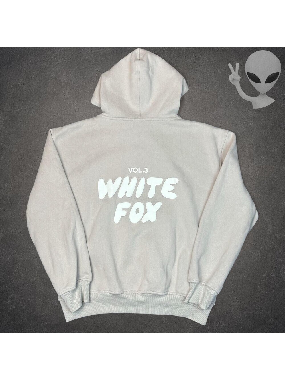 White Fox Boutique Offstage Vol 3 Oversized Hoodie Women S/M Tan Pebble
